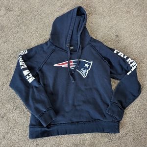 NFL Women's Navy Blue New England Patriots Hoodie with Logo